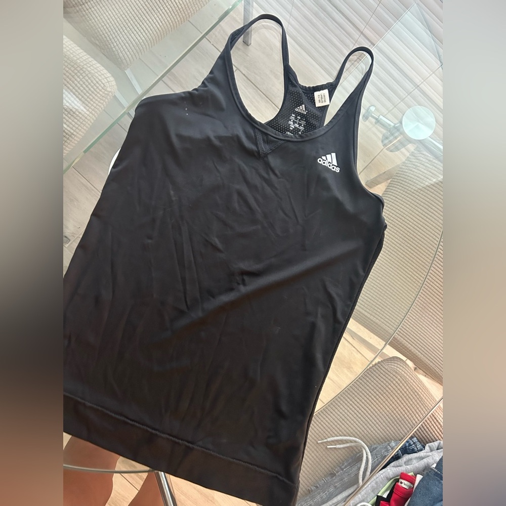 Adidas Black Racerback Tank Top